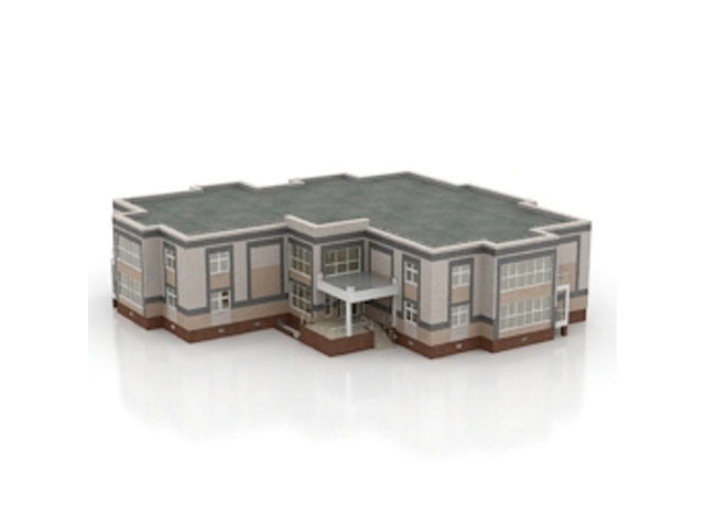 Free Building modern N66 3D model For Architecture 3Ds Max Model Download